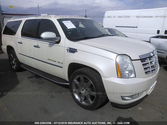 1GYFK26209R110879 - 2009 CADILLAC ESCALADE ESV LUXURY WHITE photo 1