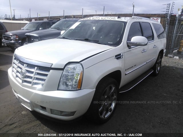 1GYFK26209R110879 - 2009 CADILLAC ESCALADE ESV LUXURY WHITE photo 2