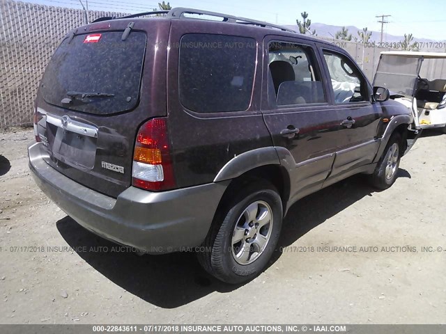 4F2YU08152KM37892 - 2002 MAZDA TRIBUTE LX/ES 勃艮第红 照片 4