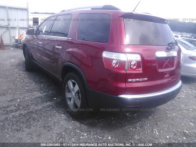 1GKKRRED8CJ325254 - 2012 GMC ACADIA SLT-1 BURGUNDY photo 3