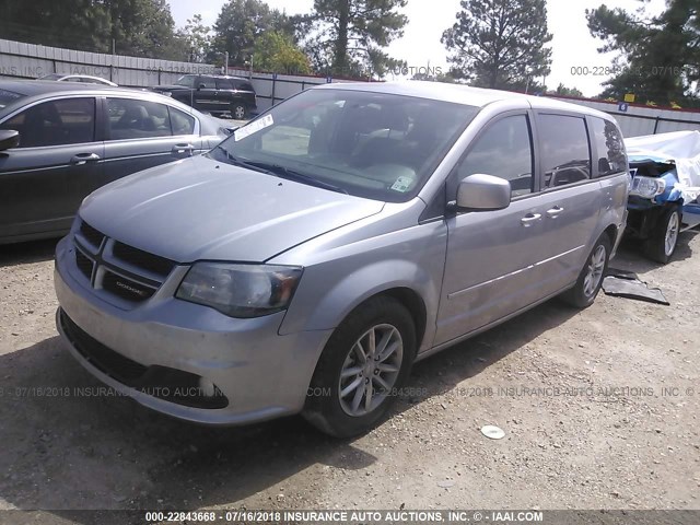 2C4RDGEG1ER237894 - 2014 DODGE GRAND CARAVAN R/T GRAY photo 2