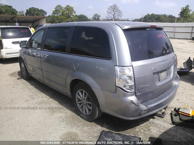 2C4RDGEG1ER237894 - 2014 DODGE GRAND CARAVAN R/T GRAY photo 3