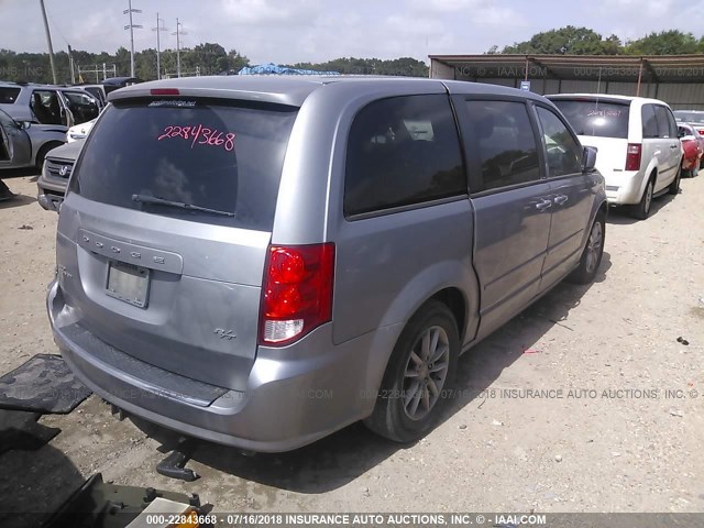 2C4RDGEG1ER237894 - 2014 DODGE GRAND CARAVAN R/T GRAY photo 4