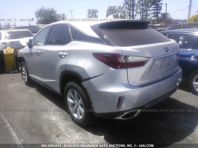 2T2ZZMCA8HC049226 - 2017 LEXUS RX 350/BASE/F SPORT SILVER photo 3