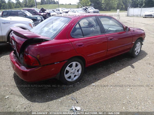 3N1CB51D65L524031 - 2005 NISSAN SENTRA 1.8/1.8S RED photo 4