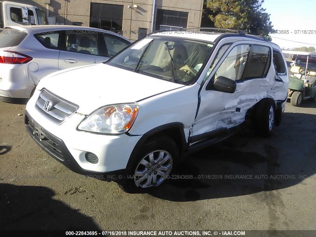 JHLRD78906C045117 - 2006 HONDA CR-V SE/EX WHITE photo 2