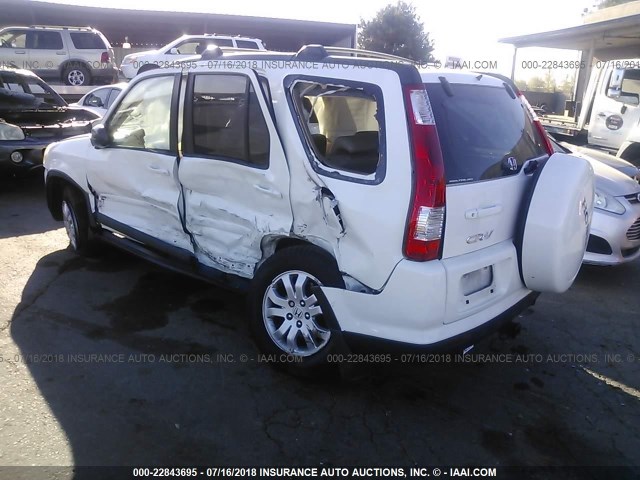 JHLRD78906C045117 - 2006 HONDA CR-V SE/EX WHITE photo 3