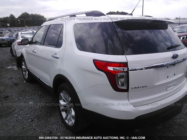 1FMHK8F81CGA79534 - 2012 FORD EXPLORER LIMITED 白色 照片 3