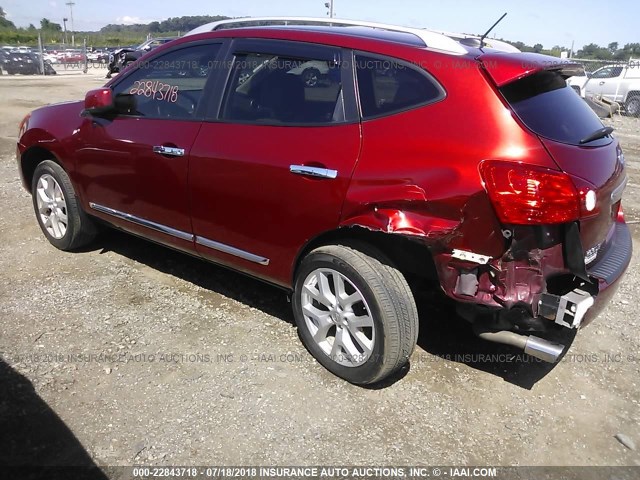 JN8AS5MV3BW313744 - 2011 NISSAN ROGUE S/SV/KROM MAROON photo 3