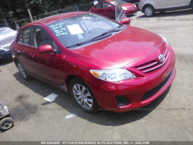 2T1BU4EE7DC077288 - 2013 TOYOTA COROLLA S/LE RED photo 1
