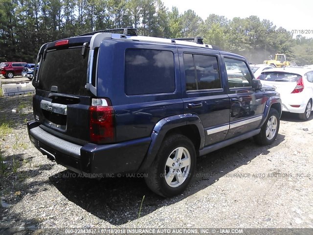 1J8HG58N96C105793 - 2006 JEEP COMMANDER LIMITED BLUE photo 4