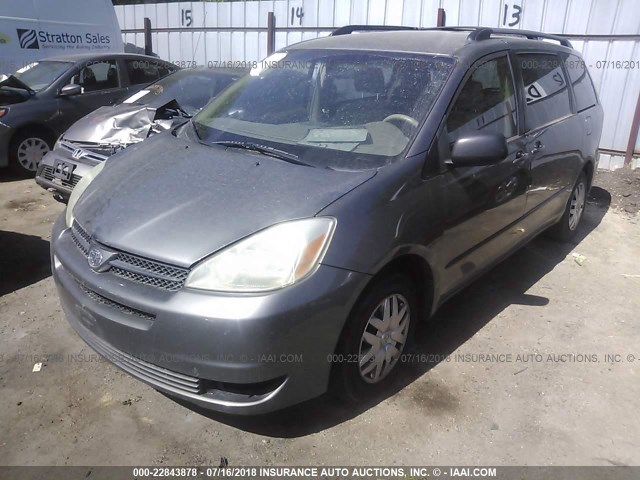 5TDZA23C95S237905 - 2005 TOYOTA SIENNA CE/LE GRAY photo 2