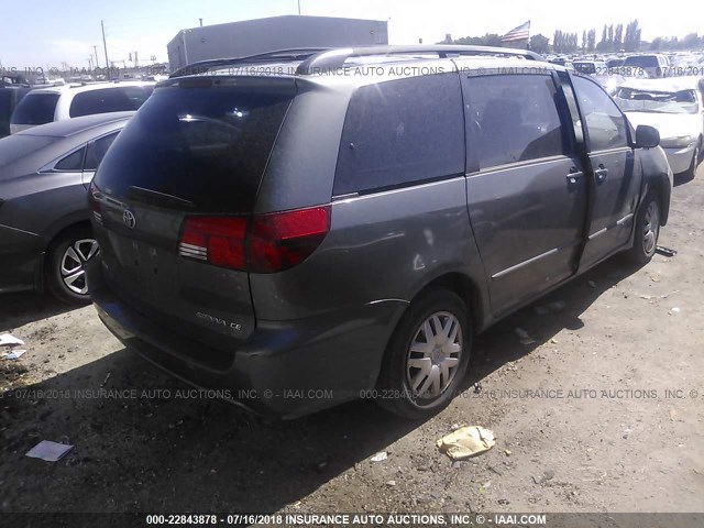 5TDZA23C95S237905 - 2005 TOYOTA SIENNA CE/LE GRAY photo 4