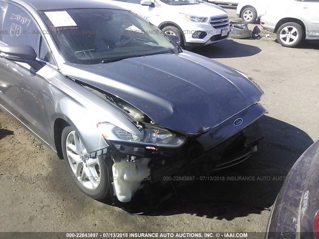 3FA6P0HR4DR256954 - 2013 FORD FUSION SE GRAY photo 6