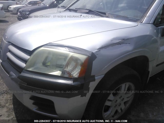 4A4MM21S44E060351 - 2004 MITSUBISHI ENDEAVOR LS SILVER photo 6