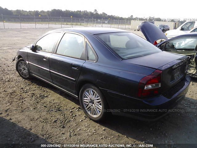 YV1TS92D921267625 - 2002 VOLVO S80 Dark Blue photo 3