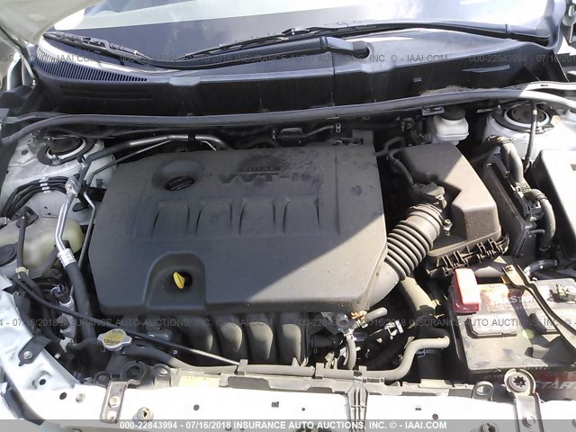 2T1KU4EE1BC612256 - 2011 TOYOTA COROLLA MATRIX  WHITE photo 10