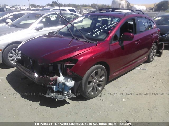 JF1GPAS62E8325491 - 2014 SUBARU IMPREZA SPORT LIMITED BURGUNDY photo 6