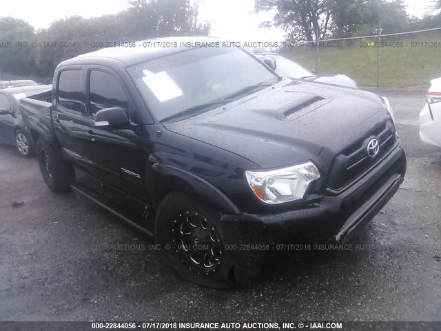 3TMLU4EN2DM132323 - 2013 TOYOTA TACOMA DOUBLE CAB BLACK photo 1