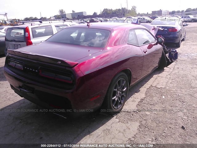 2C3CDZGG3JH192797 - 2018 DODGE CHALLENGER GT RED photo 4