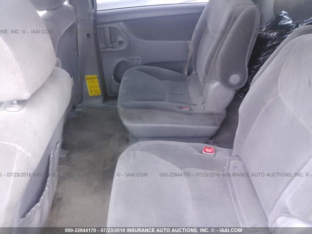 5TDZA23C35S340172 - 2005 TOYOTA SIENNA CE/LE SILVER photo 8