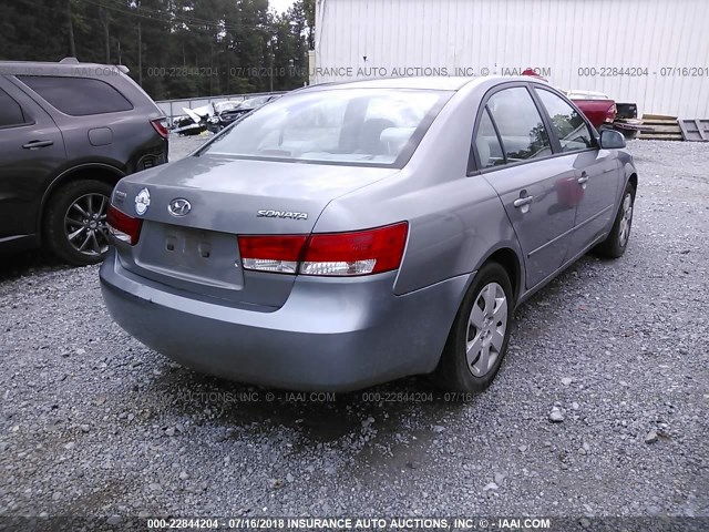 5NPET46C46H150503 - 2006 HYUNDAI SONATA GL SILVER photo 4