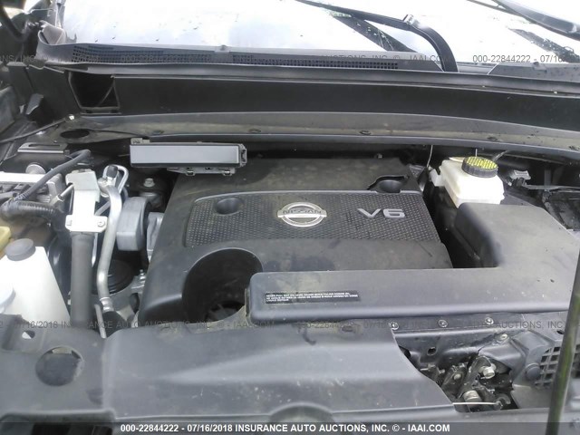 5N1AR2MM1EC676154 - 2014 NISSAN PATHFINDER S/SV/SL/PLATINUM GRAY photo 10