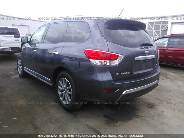 5N1AR2MM1EC676154 - 2014 NISSAN PATHFINDER S/SV/SL/PLATINUM GRAY photo 3