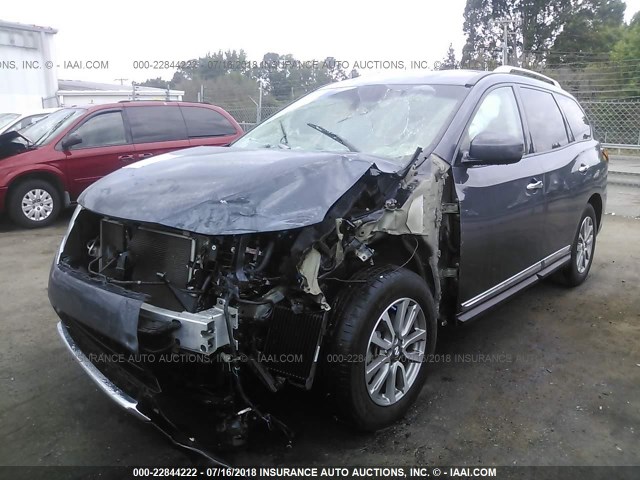 5N1AR2MM1EC676154 - 2014 NISSAN PATHFINDER S/SV/SL/PLATINUM GRAY photo 6