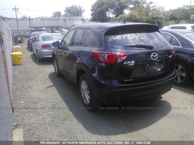 JM3KE4CY8F0543437 - 2015 MAZDA CX-5 TOURING Темно-синий фото 3