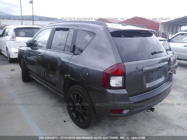 1C4NJCBA3ED729958 - 2014 JEEP COMPASS SPORT GRAY photo 3