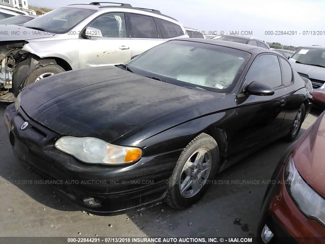 2G1WW12E559127968 - 2005 CHEVROLET MONTE CARLO LS BLACK photo 2