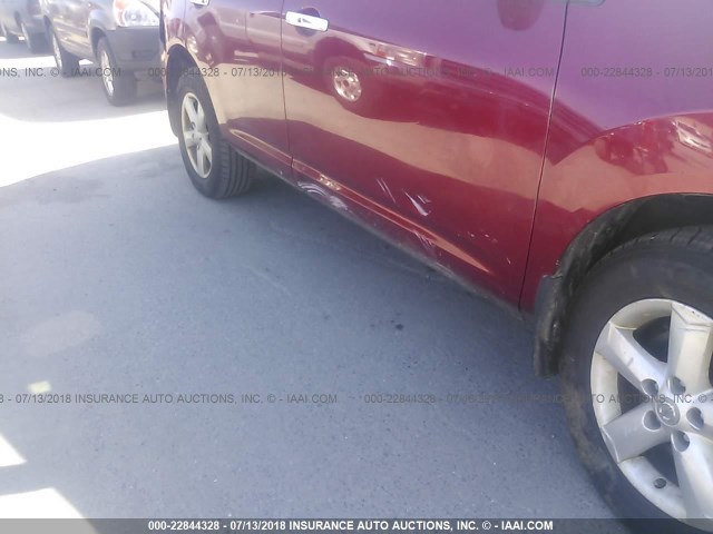 JN8AS5MV1AW130339 - 2010 NISSAN ROGUE S/SL/KROM RED photo 6