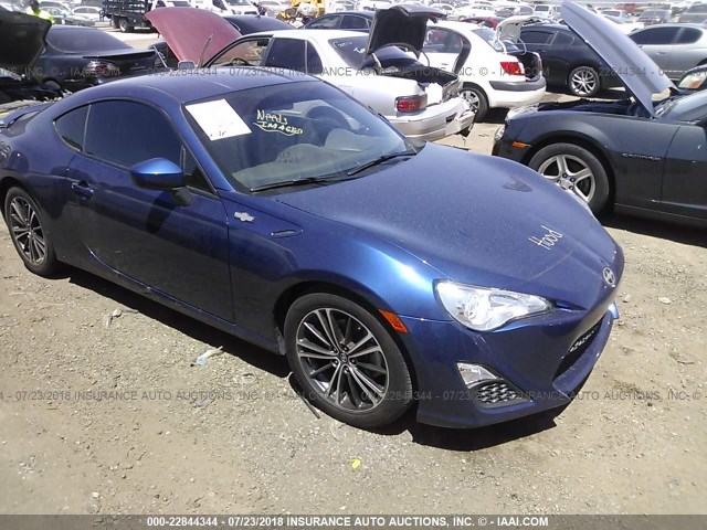 JF1ZNAA10E8710147 - 2014 TOYOTA SCION FR-S BLUE photo 1