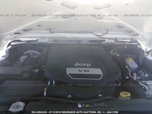 1C4BJWDG6HL574970 - 2017 JEEP WRANGLER UNLIMITE SPORT WHITE photo 10