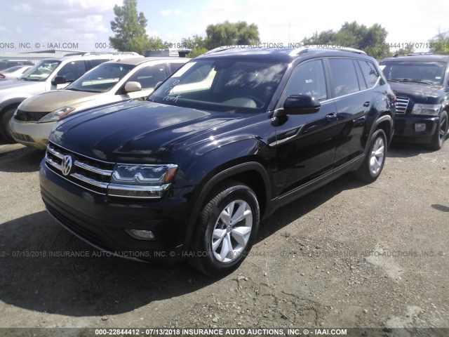 1V2DR2CA8JC504740 - 2018 VOLKSWAGEN ATLAS SE BLACK photo 2