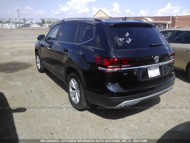 1V2DR2CA8JC504740 - 2018 VOLKSWAGEN ATLAS SE BLACK photo 3