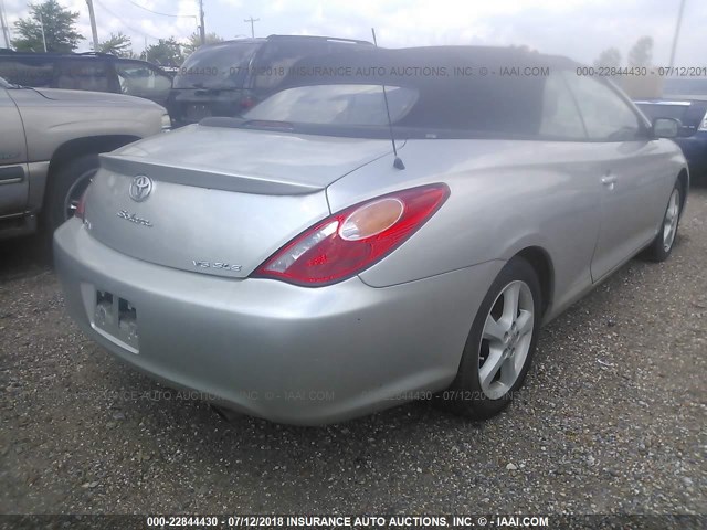 4T1FA38P04U029714 - 2004 TOYOTA CAMRY SOLARA SE/SLE SILVER photo 4