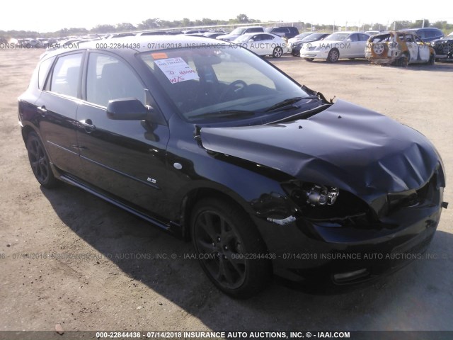 JM1BK343681816001 - 2008 MAZDA 3 HATCHBACK BLACK photo 1