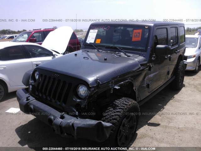 1C4BJWDG6HL616960 - 2017 JEEP WRANGLER UNLIMITE SPORT GRAY photo 6