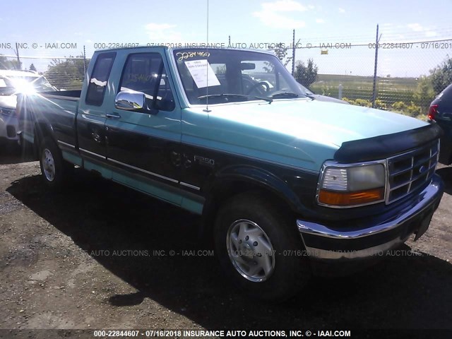 1FTHX25GXTEA68135 - 1996 FORD F250 TURQUOISE photo 1