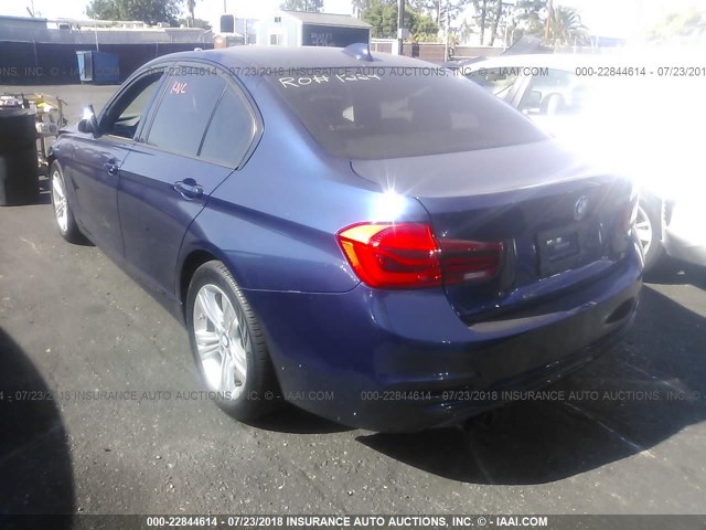 WBA8E9G58GNT86557 - 2016 BMW 328 I SULEV BLUE photo 3