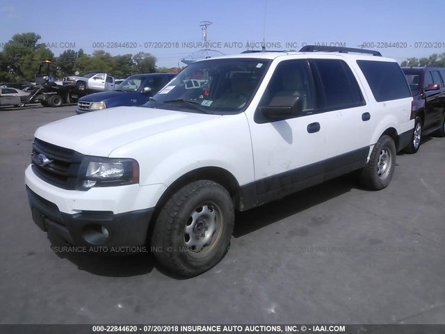 1FMJK1GTXFEF11386 - 2015 FORD EXPEDITION EL XL WHITE photo 2