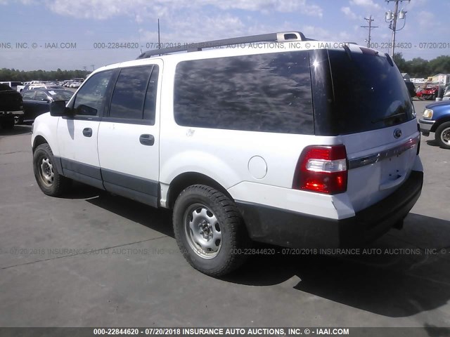 1FMJK1GTXFEF11386 - 2015 FORD EXPEDITION EL XL WHITE photo 3