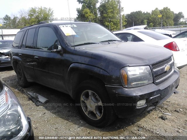 1GNDS33S892115531 - 2009 CHEVROLET TRAILBLAZER LT BLACK photo 1