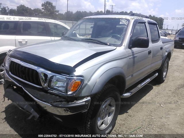5TEGN92N13Z217347 - 2003 TOYOTA TACOMA DOUBLE CAB PRERUNNER SILVER photo 2