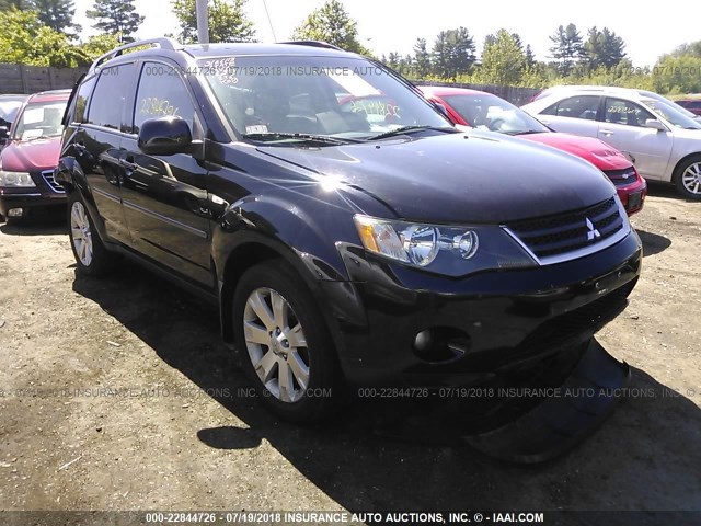 JA4LT21W08Z005669 - 2008 MITSUBISHI OUTLANDER ES შავი ფოტო 1