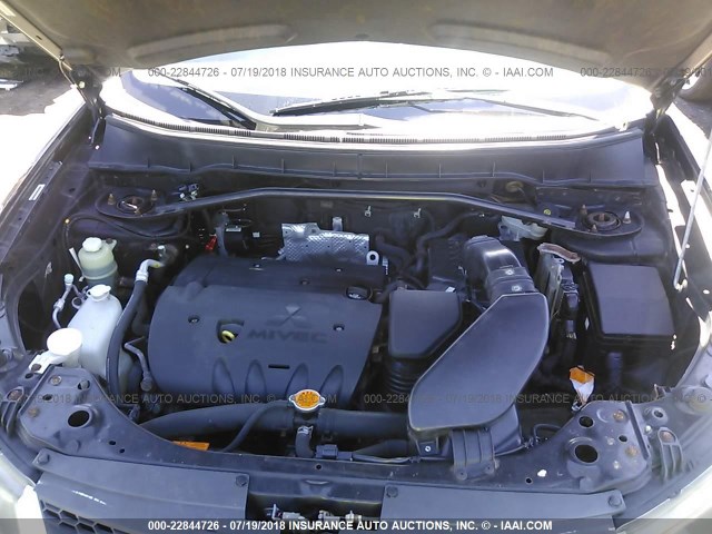 JA4LT21W08Z005669 - 2008 MITSUBISHI OUTLANDER ES შავი ფოტო 10