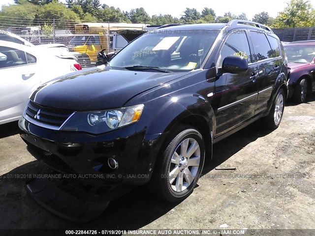 JA4LT21W08Z005669 - 2008 MITSUBISHI OUTLANDER ES შავი ფოტო 2