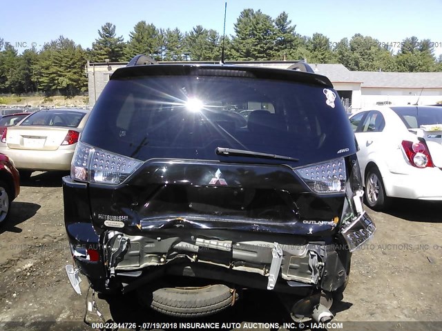 JA4LT21W08Z005669 - 2008 MITSUBISHI OUTLANDER ES შავი ფოტო 6